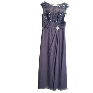 Caterina Womens Holiday Gown Size 12 Plum .